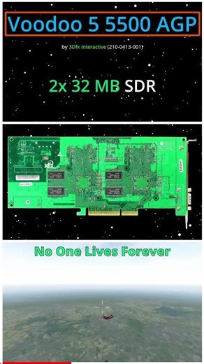 👉 Voodoo 5 5500 2x 32 MB SDR AGP by 3Dfx Interactive #shorts #retro #gpu