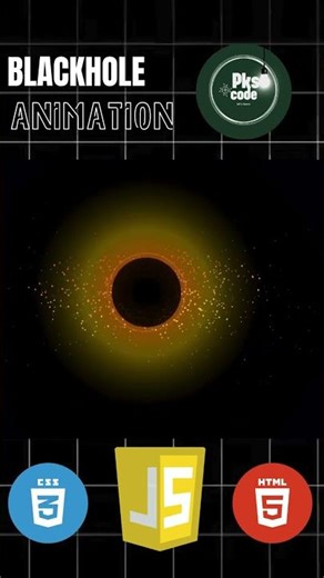 Realistic Black Hole Particle Animation with HTML CSS JS
