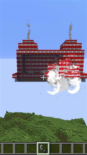 Minecraft Biggest 1000+ TNT Sky House Explosion!!! 🤯