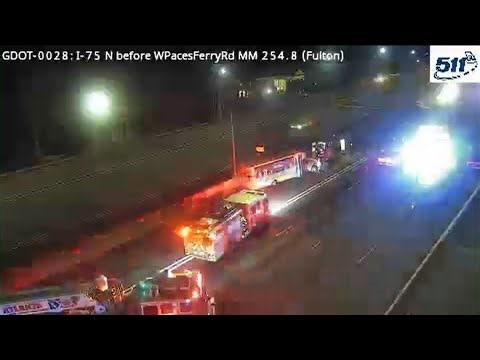 Crash with injuries closes multiple lanes on I-75 North in Atlanta