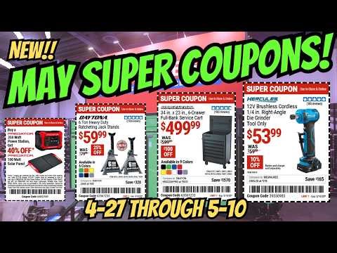 MAY SUPER COUPONS! 🚨 Harbor Freight Deals Thru 5/10 #harbro #harborfreight
