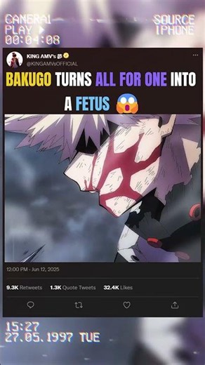 BAKUGO TURNS ALL FOR ONE INTO A FETUS 😱 | #myheroacademia #edit #amv #anime