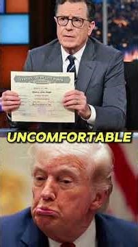 Colbert Pulled Out Fred Trump’s Birth Certificate—4 Corrections Couldn’t Make It Say Germany #shorts