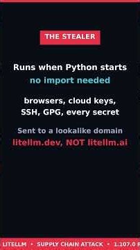 LiteLLM 1.107.0 Shipped With Malware — 23M Downloads at Risk (Supply Chain Attack)