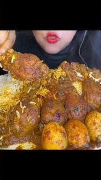 Satisfying Chicken Legs & Biryani Mukbang 🤤🍗 #asmr #mukbang #shorts #asmrsounds #eatingshow