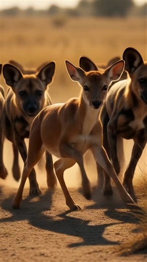 Wild Dogs vs Deer | Brutal Chase in the Wild 🐕🦌 | 4K Wildlife Fight #huntgear #survivaloutdoors