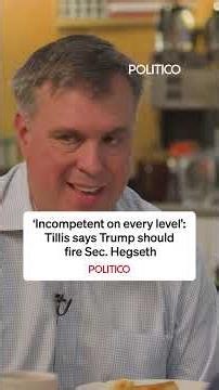 ‘Incompetent on every level’: Tillis says Trump should fire Sec. Hegseth
