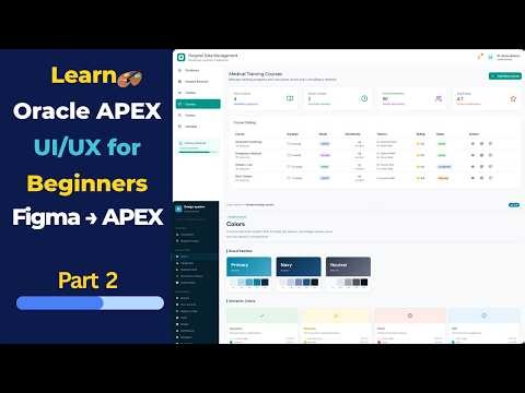 Oracle APEX UI/UX Tutorial | Figma to Oracle APEX Design Step-by-Step – Pa rt 2