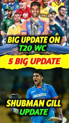 Big Update on T20 WC 😱 Shubman Gill Comeback 🔥