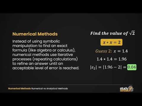 Numerical vs Analytical Methods