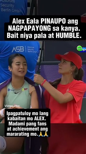 Alex Eala, pinaupo ang TAGAPAYONG na foreigner. Sobrang bait niya pala at humble. | Asian games.