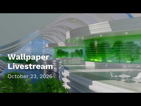 Eco Cascade (Part 2) - Frutiger Aero 4K Wallpaper Made Live in Cinema 4D