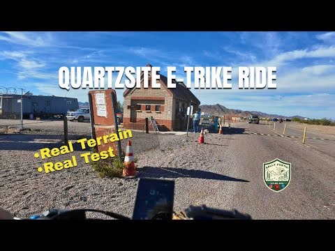 Riding My New E Trike to the Quartzsite LTVA Entrance | First Impressions on Real Desert Terrain