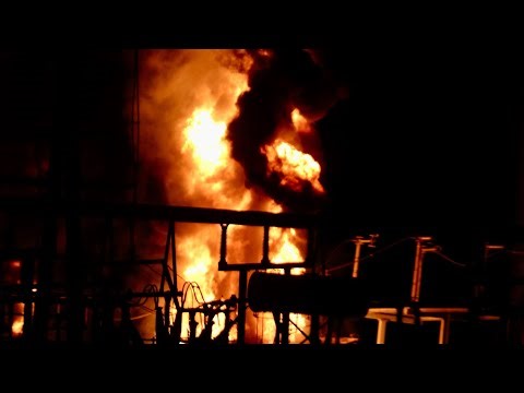 Explosion Causes Massive Fire At Electrical Substation in Dallas