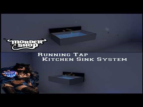 Morder Shop Running Tap Kitchen Sink System Vrchat