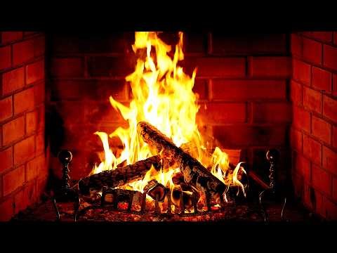 🔥 Fireplace 4K (12 HOURS). Cozy Fireplace with Burning Logs and Crackling Fire Sounds