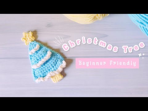 Easy Christmas Tree Crochet Applique | Beginner Friendly DIY Ornament 🎄