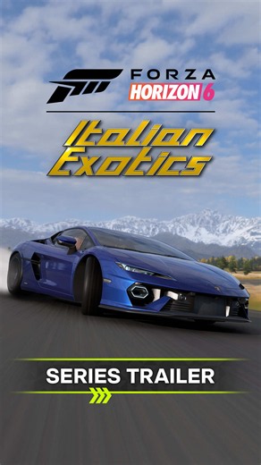 Italian Exotics brings 3 new-to-Horizon rewards, 52 new EventLab props, the Italian Passion Car Pack, and Wheelspin exclusive exotics at the Aftermarket dealership.