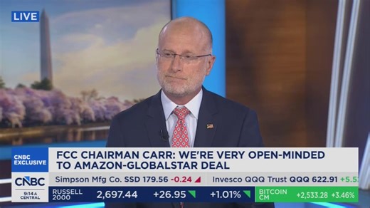 FCC Chair Brendan Carr: "We're open to data centers in space. Starlink has come in with a request for up to a million satellites to do it."