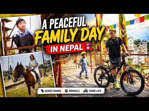 A Peaceful Family Day in Nepal 🇳🇵 | Farm Life, Horse Riding & Memories | Sega Gurung