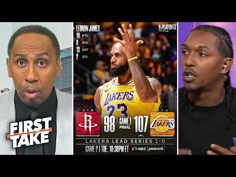 FIRST TAKE | "LeBron is a BASKETBALL GENIUS 👑" - Lou Williams on Lakers' win over Rockets in Gm1
