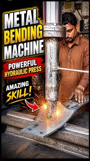 This powerful hydraulic bending machine shapes metal with high precision and strength