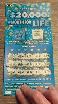 Pennsylvania Lottery Scratch Off - $20000 A Month For Life - 10