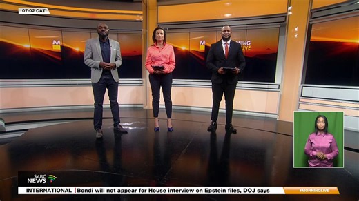 ON AIR | Watch Morning Live for the latest news updates, available on SABC News and streaming on SABC+.