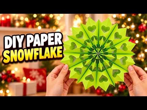 DIY 3D Paper Snowflake ❄️ Easy Christmas Snowflake Making with Paper | Easy Paper Crafts