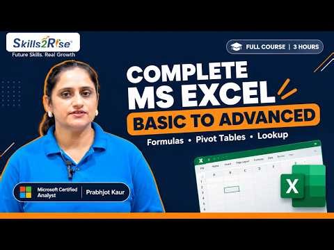 MS Excel Full Course | Basic to Advanced | Learn Excel in Just 3 Hours