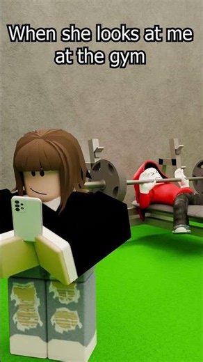 POV: When She Looks at Me at the Gym 🏋️‍♂️😳✨ JJ and Mikey - Maizen #shorts #maizen #roblox