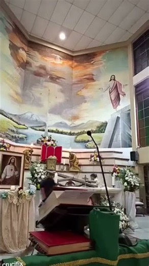 Priest dies after crucifix falls on him!