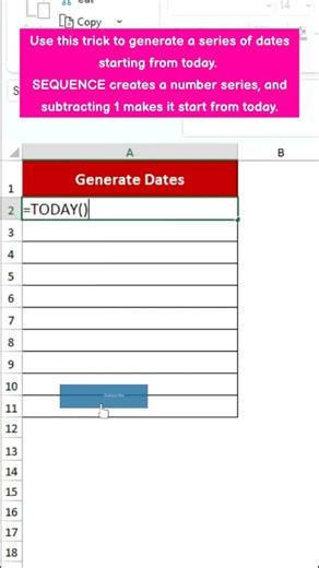 🔥 Excel Trick: Auto-Generate Dates 📅