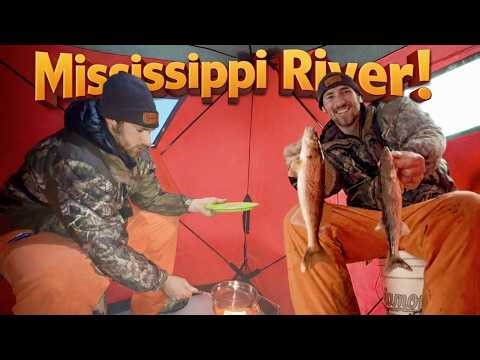 Walleye Catch & Cook In a CRAZY Winter Storm!