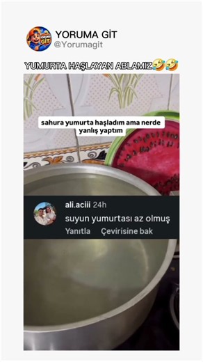 YUMURTA HAŞLAYAN ABLAMIZ🤣🤣 #ytshorts