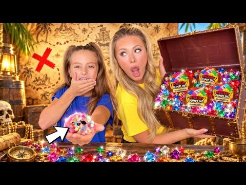 TREASURE DUMPLING HUNT ❌🤭🏴‍☠️ #dumplings #trending #satisfying #squishy #surprise #mystery #viral