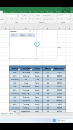 Create Interactive Excel Charts with Slicers | Make Your Data Beautiful & Dynamic #shorts #excel