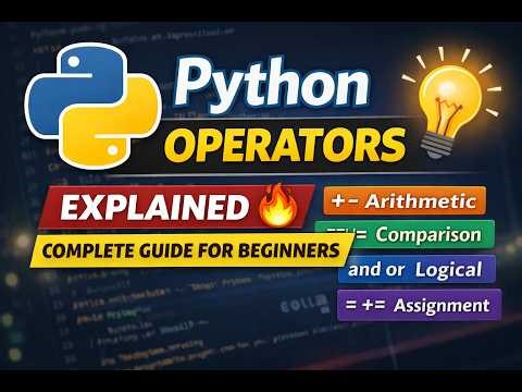 Python Operators Explained 🔥 | Complete Guide for Beginners