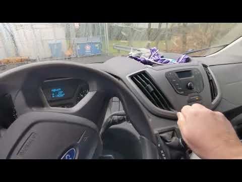 2015 Ford Transit van engine start up, put in reverse, drive a bit and park in the lot Very Awesome!