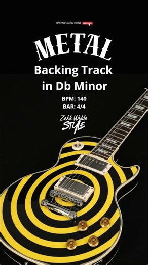 Metal Backing Track in Db Minor 140 BPM (Zakk Wylde Style)