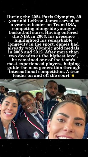 LeBron James at the 2024 Paris Olympics — Veteran Leader at 39 🏀🥇#LeBronJames #TeamUSA