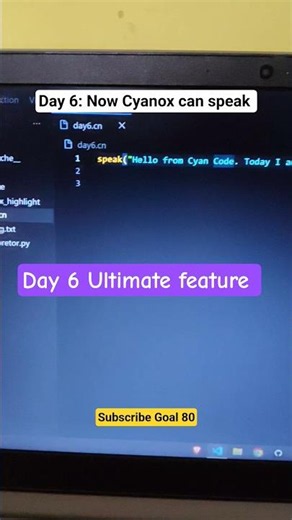 Day 6 of making my own programming language 🔥 #python #cyanox #coding #cyancode