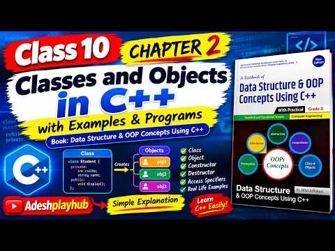 2.Class 10 Chapter 2 | Concept of Object Oriented Programming (OOP) Using C++ | Adeshplayhub