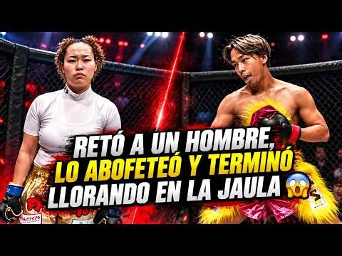 SHE CHALLENGED A MAN, AND ENDED UP CRYING IN THE CAGE 😱