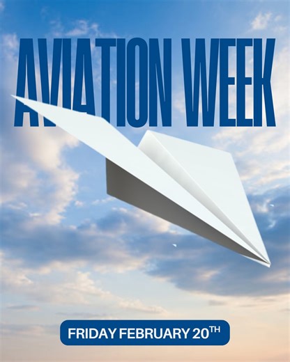Embry-Riddle College of Aviation | Final day of aviation week is Friday February 20th! Come join us for our paper airplane contest, food, and more! #erau #embryriddle... | Instagram