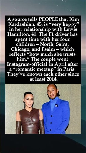 Kim Kardashian “Very Happy” with Lewis Hamilton, Source Says He’s Met Her Kids #KimKardashian