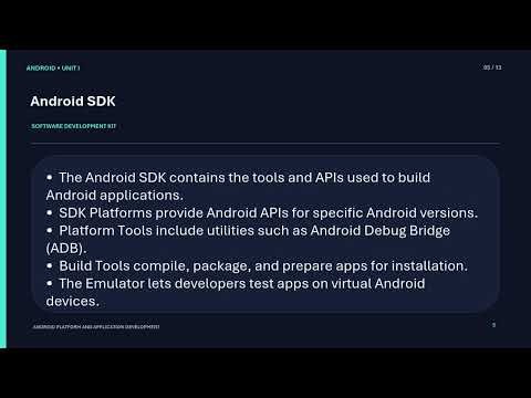 Android Platform & Application Development | Unit 1 – Introduction to Android | Full Explanation