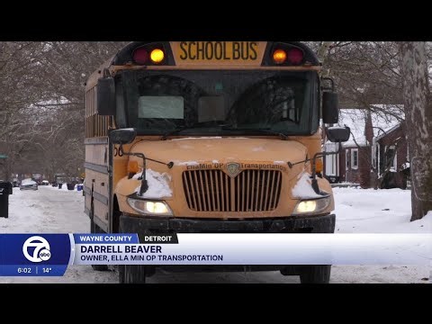 Detroit yellow bus owner's cold weather student rides spark safety debate