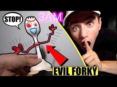 (Insane) D0 NOT CAPTURE THE EVlL FORKY FROM TOY STORY 4 AT 3AM! (He got REALLY Mad)