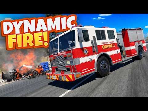 NEW Dynamic Fire DESTROYS Cars in BeamNG Drive!